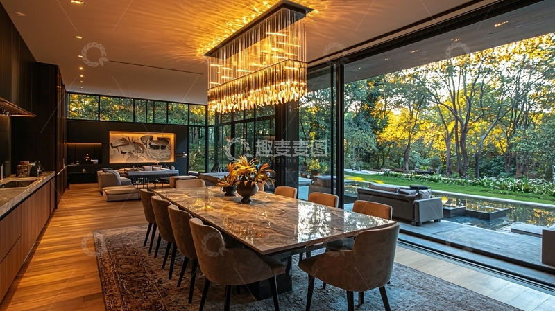 高清大图下载【趣麦麦图】豪华现代住宅室内