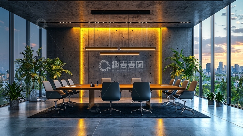 高清大图下载【趣麦麦图】现代化高端商务会议室