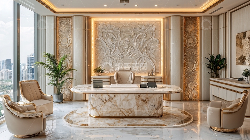 高清大图下载【趣麦麦图】豪华办公室全景