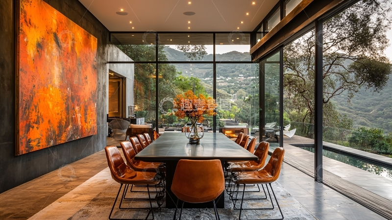 高清大图下载【趣麦麦图】豪华别墅餐厅