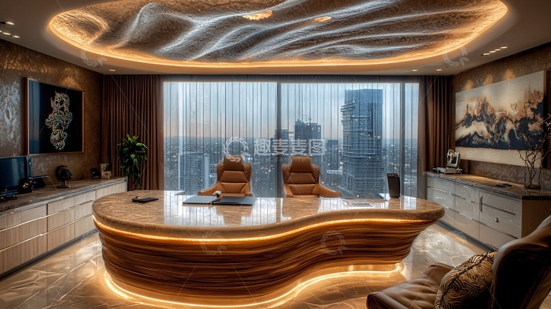 高清大图下载【趣麦麦图】高端现代化总裁办公室