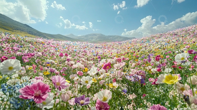 高清大图下载【趣麦麦图】彩色花海