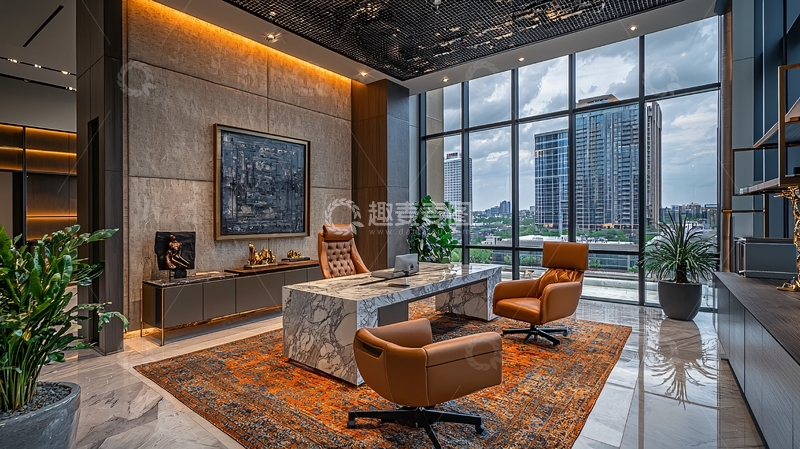 高清大图下载【趣麦麦图】豪华办公室全景