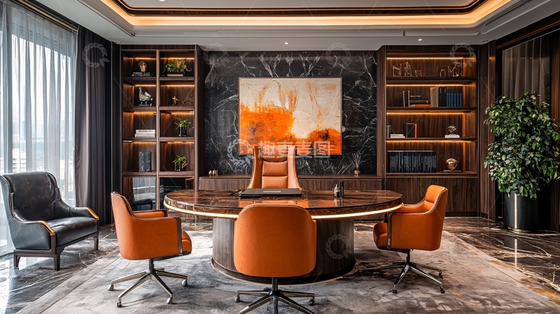 高清大图下载【趣麦麦图】高端大气现代化总裁办公室