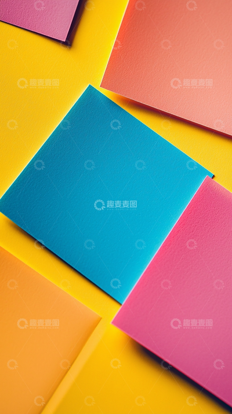 高清大图下载【趣麦麦图】彩色纸张几何背景