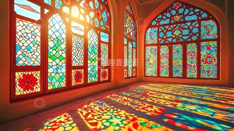 高清大图下载【趣麦麦图】彩色玻璃窗