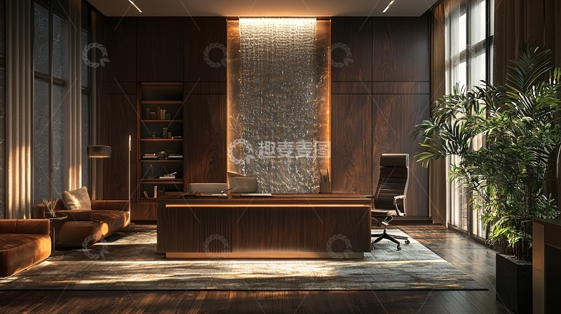 高清大图下载【趣麦麦图】高端大气现代化总裁办公室