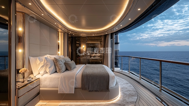 高清大图下载【趣麦麦图】豪华游艇卧室