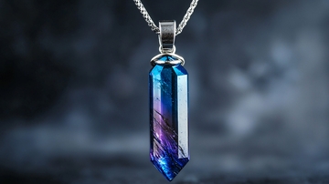 蓝色水晶吊坠