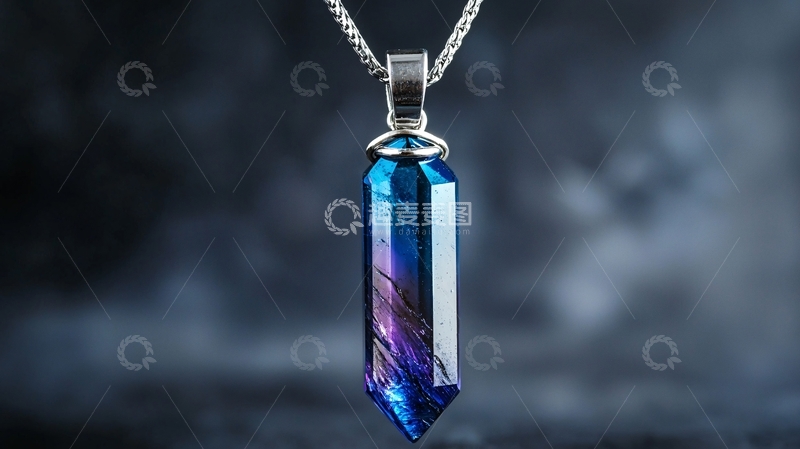 高清大图下载【趣麦麦图】蓝色水晶吊坠