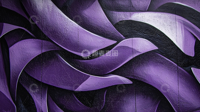 高清大图下载【趣麦麦图】紫色抽象涂鸦