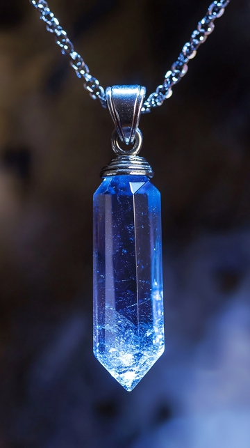 蓝色水晶吊坠