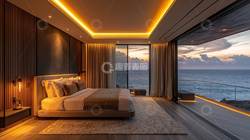 高清大图下载【趣麦麦图】豪华海景卧室