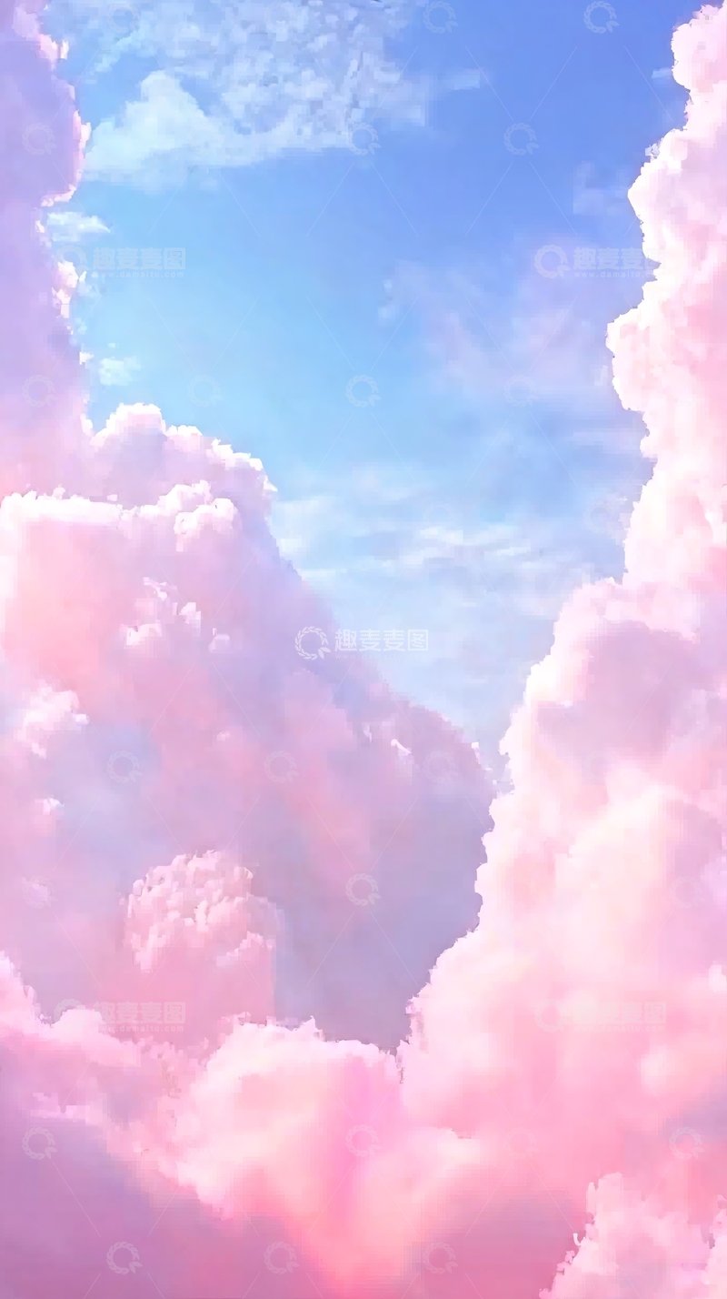 高清大图下载【趣麦麦图】粉色天空