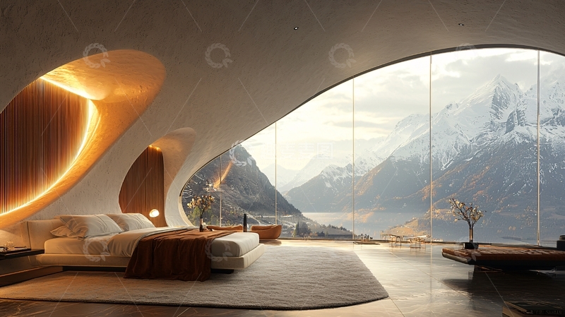 高清大图下载【趣麦麦图】未来主义卧室