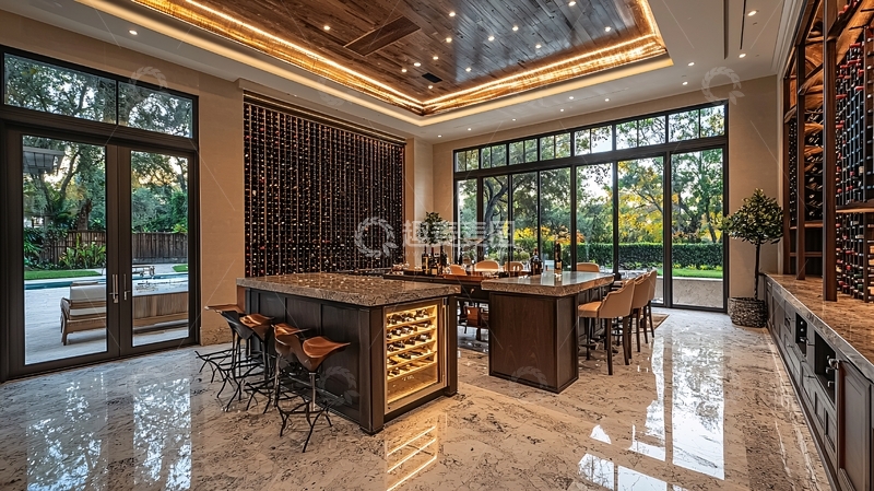 高清大图下载【趣麦麦图】奢华酒窖餐厅