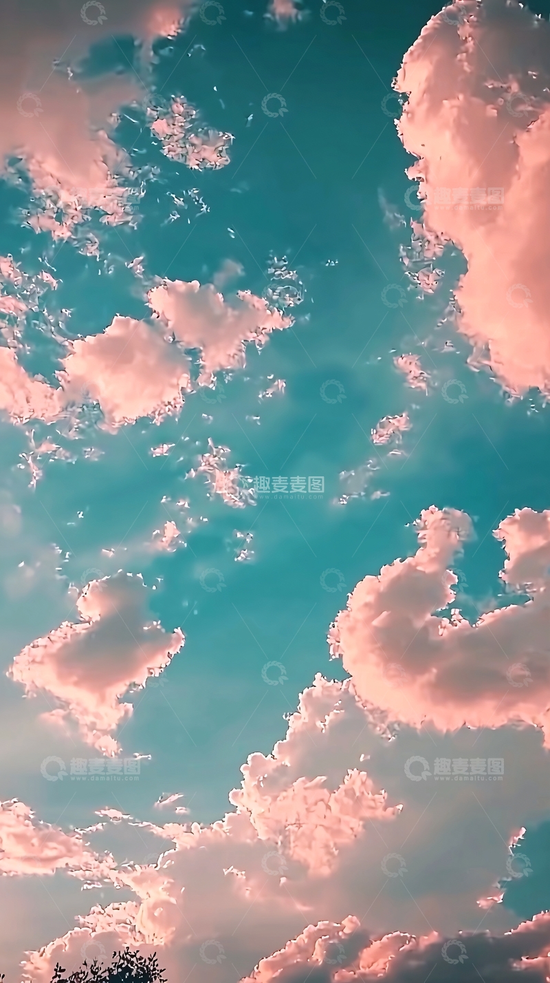 高清大图下载【趣麦麦图】粉色天空