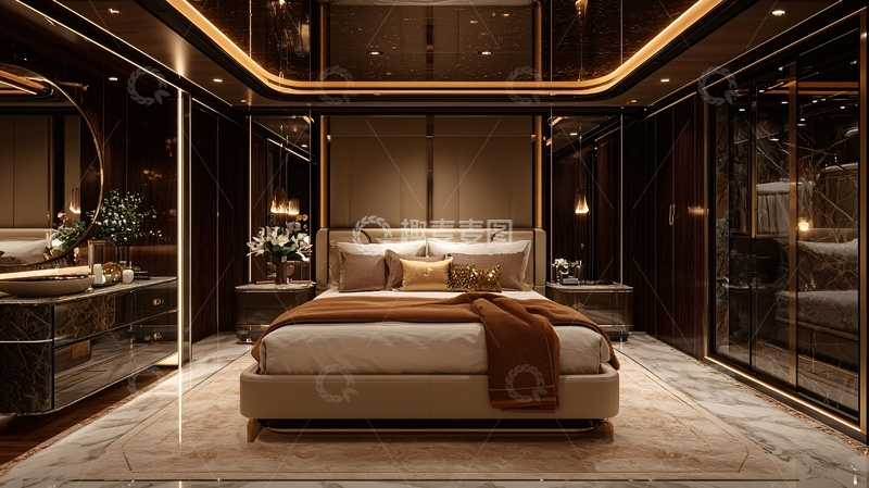 高清大图下载【趣麦麦图】豪华卧室带浴室