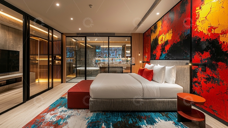 高清大图下载【趣麦麦图】豪华酒店卧室