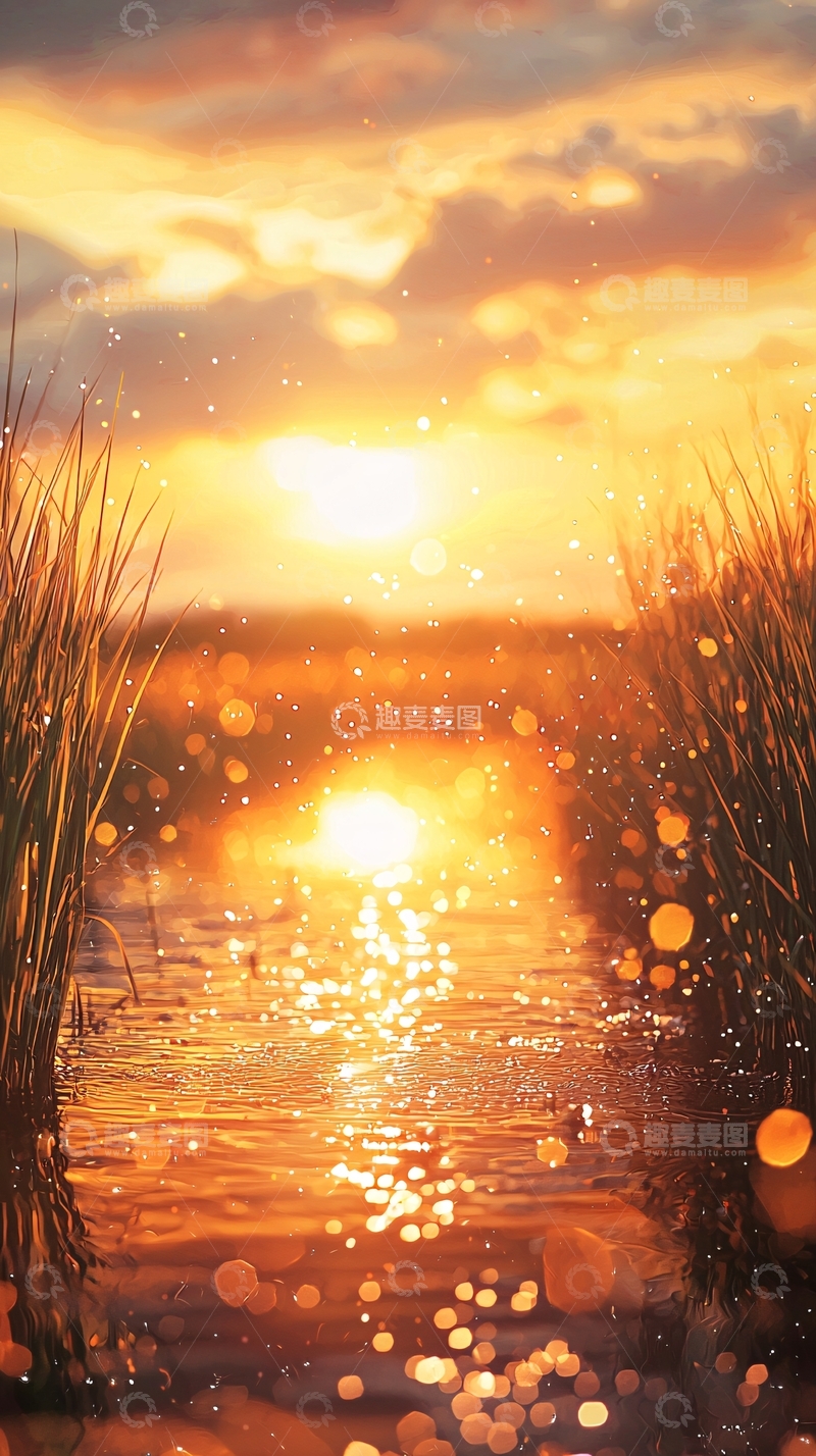 高清大图下载【趣麦麦图】夕阳西下