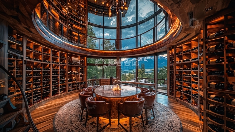 高清大图下载【趣麦麦图】圆形酒窖高端私人会所