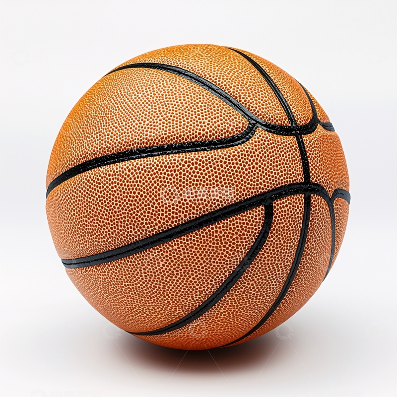 高清大图下载【趣麦麦图】橙色纹理篮球特写