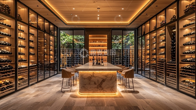 高清大图下载【趣麦麦图】豪华酒窖内部设计