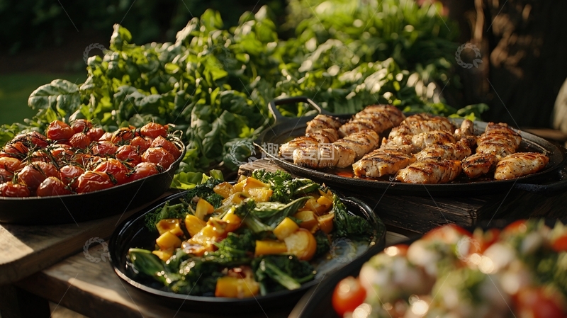 高清大图下载【趣麦麦图】户外烧烤美食