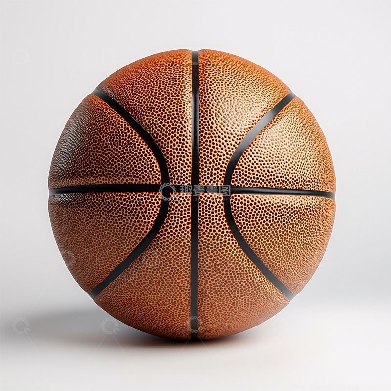 高清大图下载【趣麦麦图】橙色篮球在白色背景上