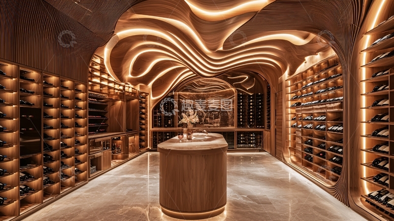 高清大图下载【趣麦麦图】波浪形天花板的酒窖