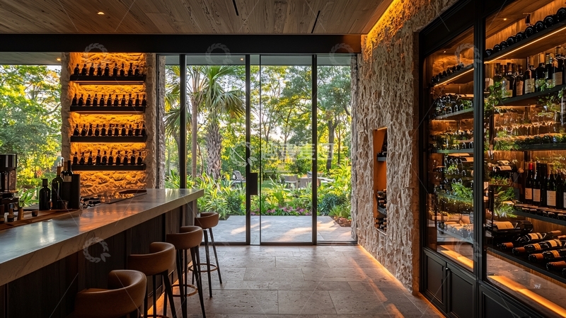 高清大图下载【趣麦麦图】酒窖吧台设计