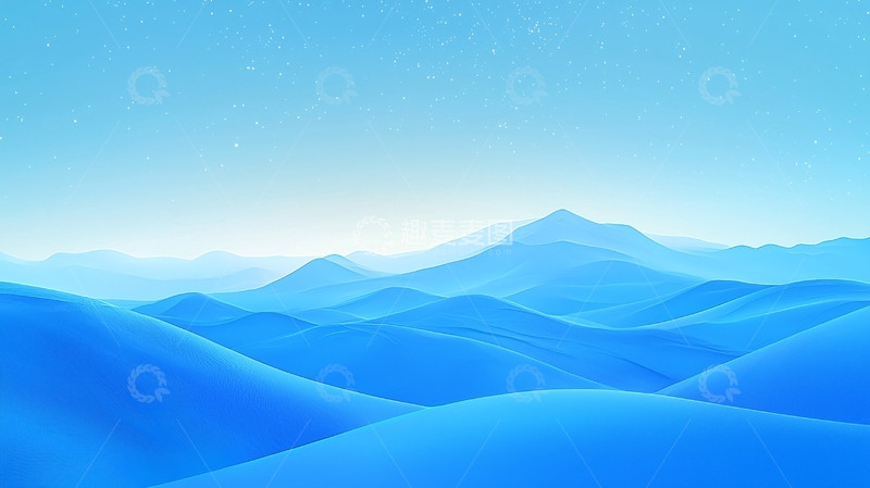 高清大图下载【趣麦麦图】蓝色山脉