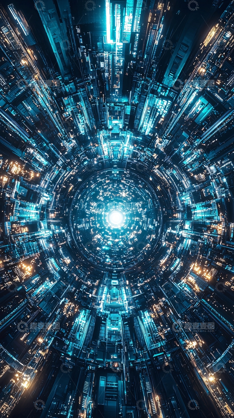 高清大图下载【趣麦麦图】未来都市隧道