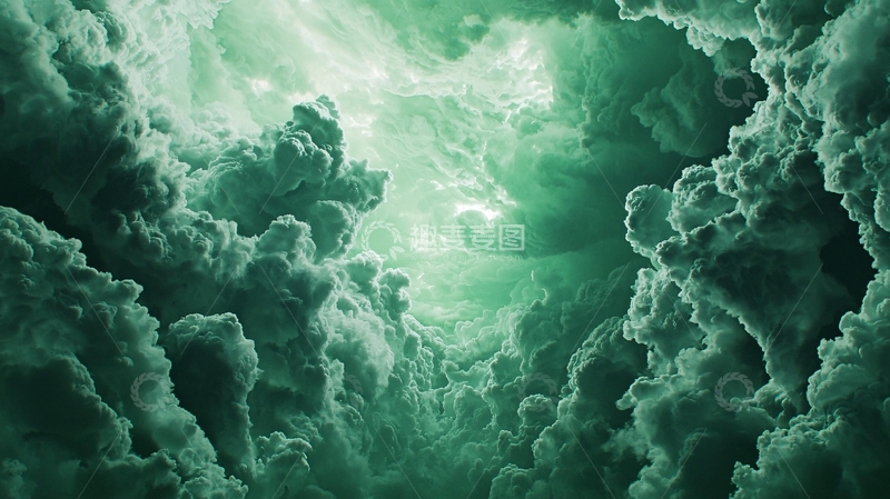 高清大图下载【趣麦麦图】绿色云朵