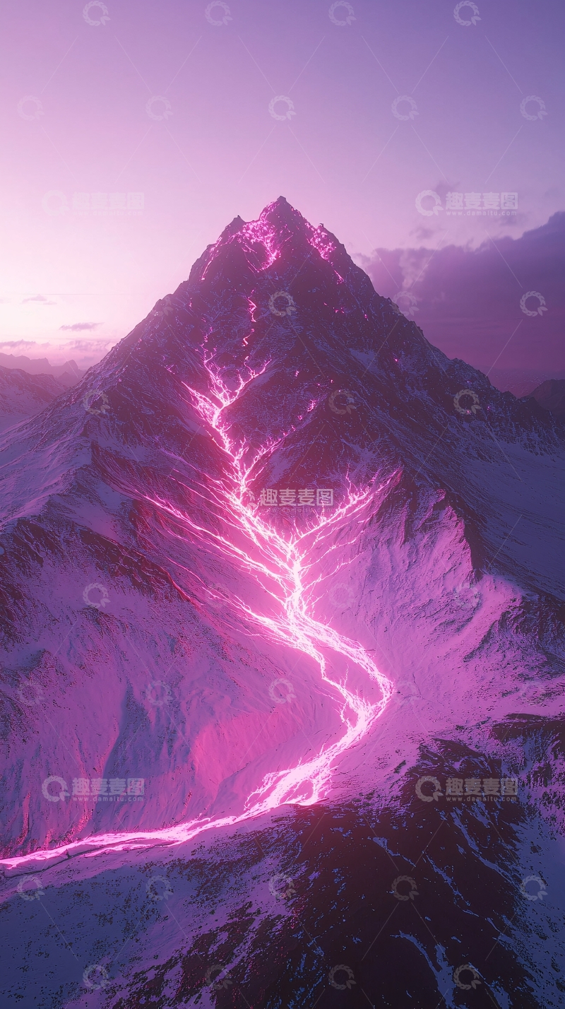 高清大图下载【趣麦麦图】紫色山峰