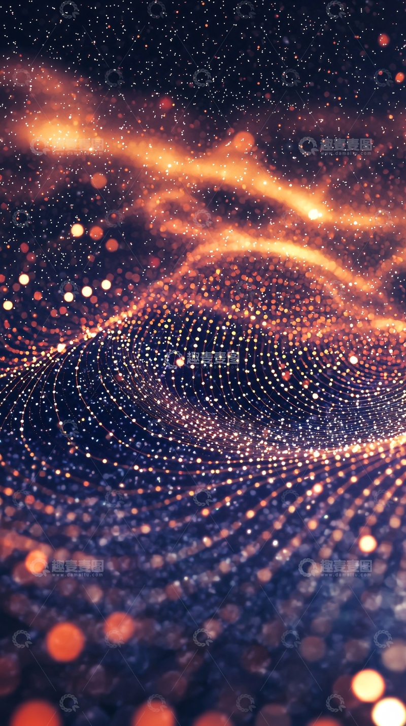 高清大图下载【趣麦麦图】抽象宇宙粒子流