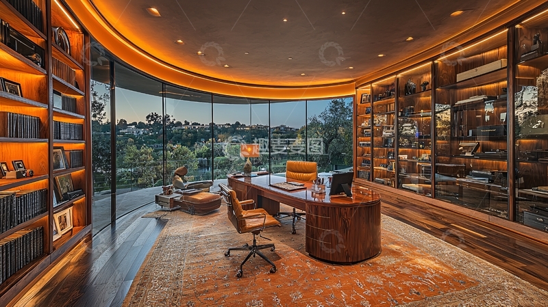 高清大图下载【趣麦麦图】高端私人书房