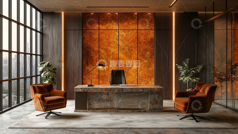 高清大图下载【趣麦麦图】现代奢华办公室