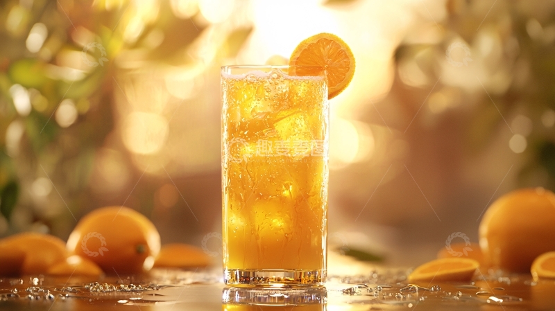 高清大图下载【趣麦麦图】冰镇橙汁饮品