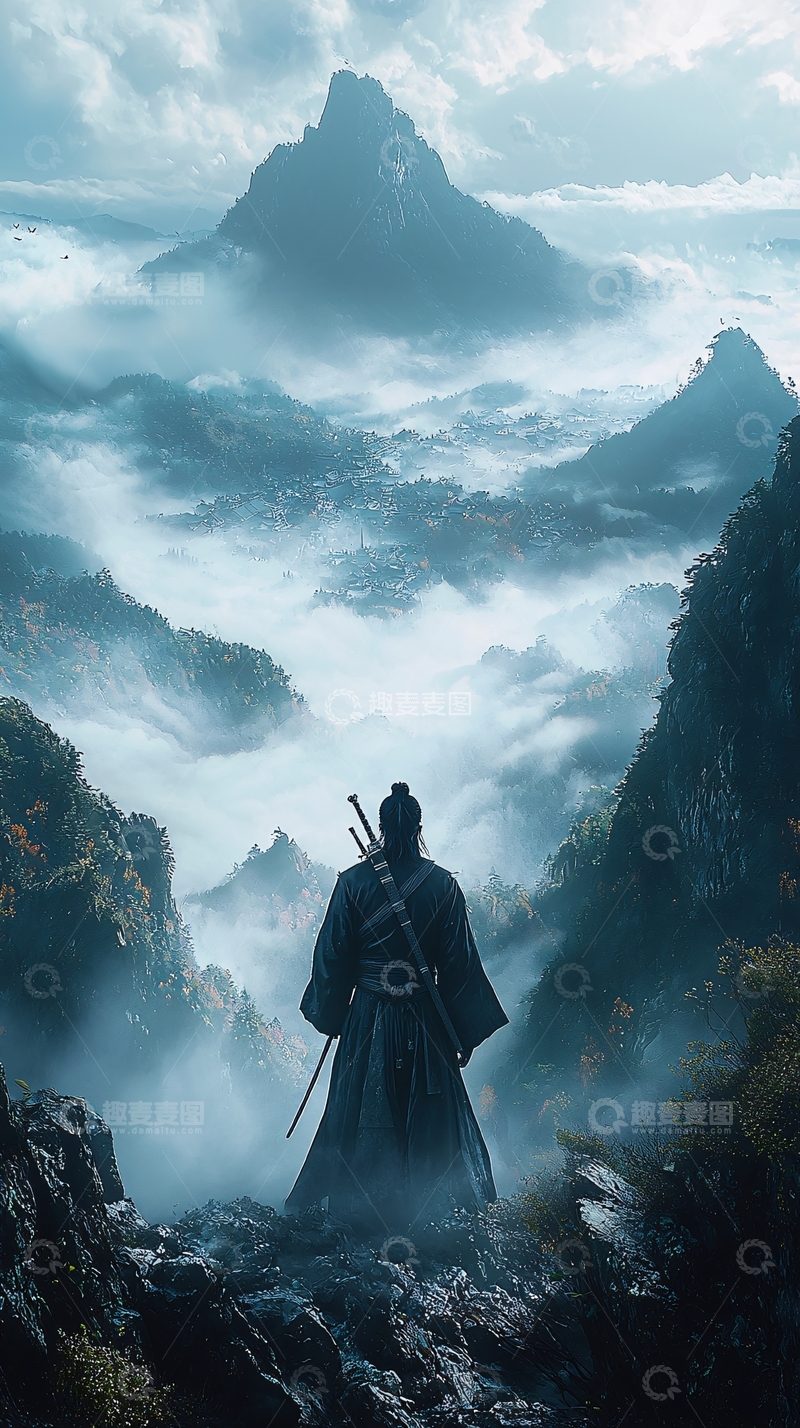 高清大图下载【趣麦麦图】武士