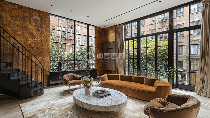 高清大图下载【趣麦麦图】极简现代风格客厅