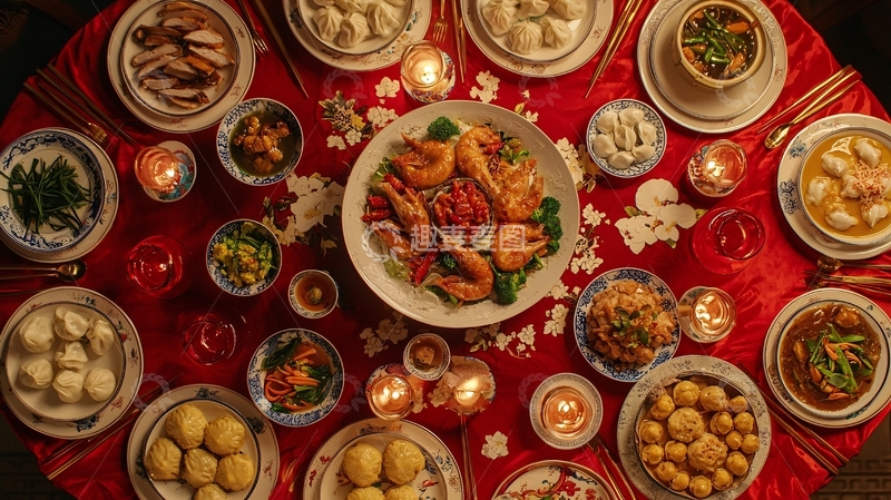 高清大图下载【趣麦麦图】中式年夜饭