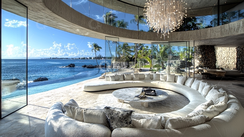 高清大图下载【趣麦麦图】海景豪宅内景