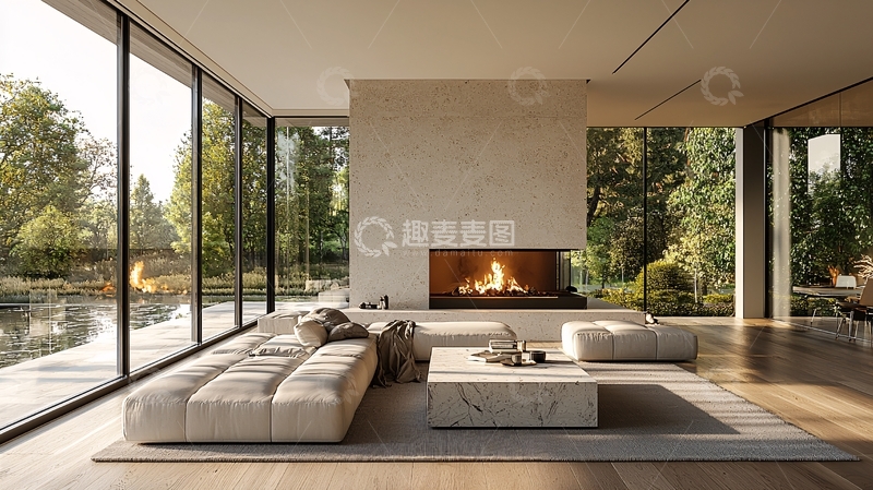 高清大图下载【趣麦麦图】现代简约客厅