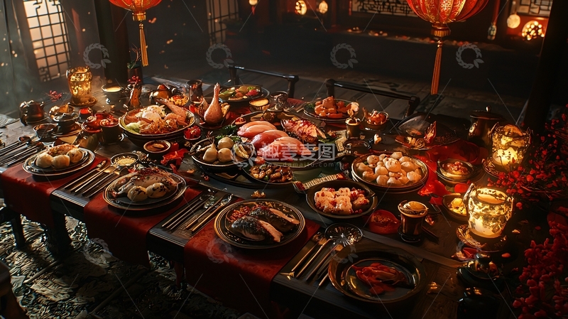 高清大图下载【趣麦麦图】中式盛宴