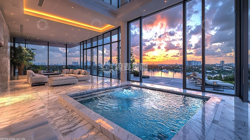 高清大图下载【趣麦麦图】豪华泳池景观公寓