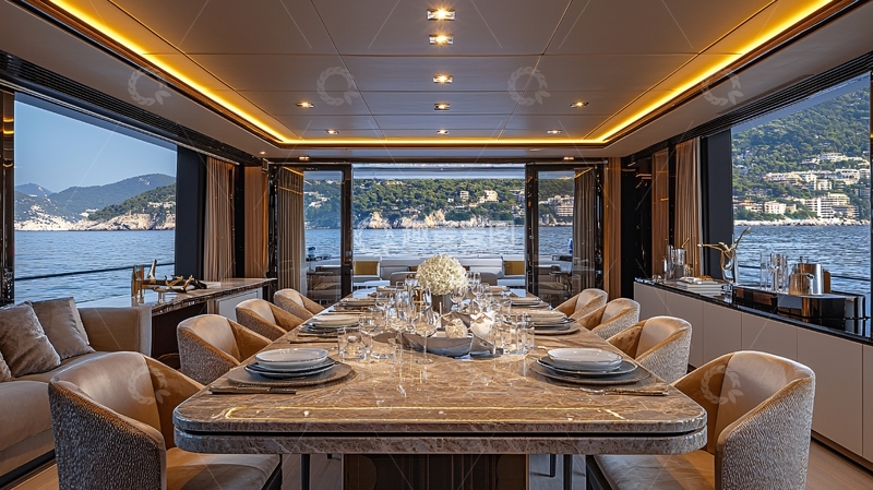 高清大图下载【趣麦麦图】豪华游艇餐厅