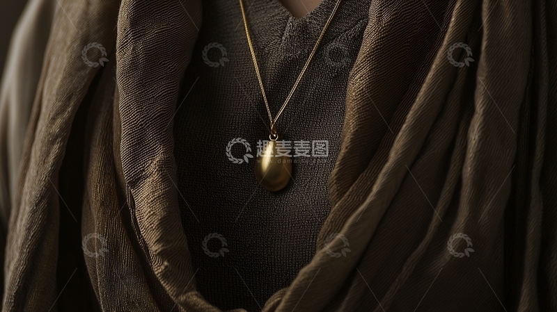 高清大图下载【趣麦麦图】-金色吊坠
