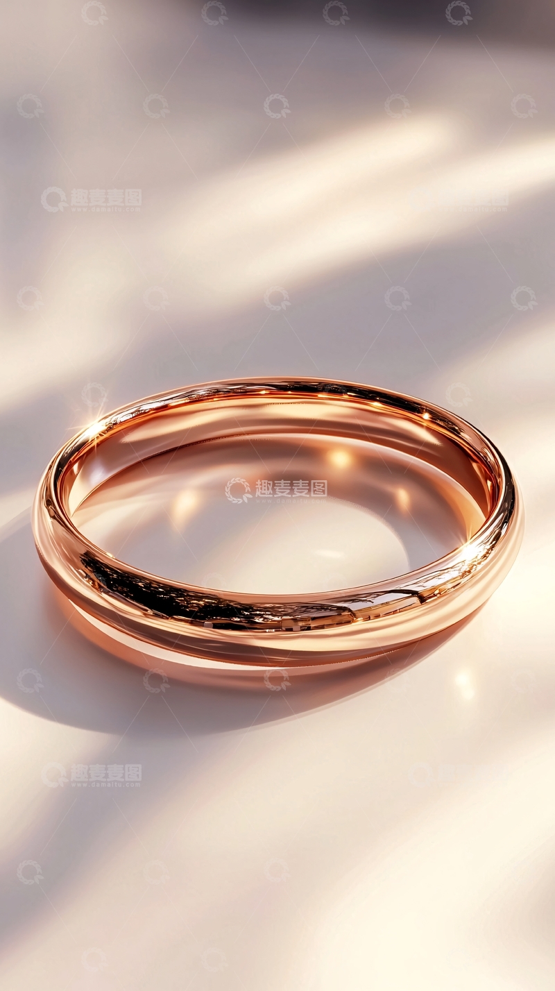 高清大图下载【趣麦麦图】玫瑰金戒指