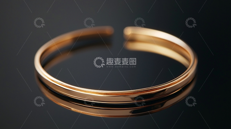 高清大图下载【趣麦麦图】玫瑰金手镯